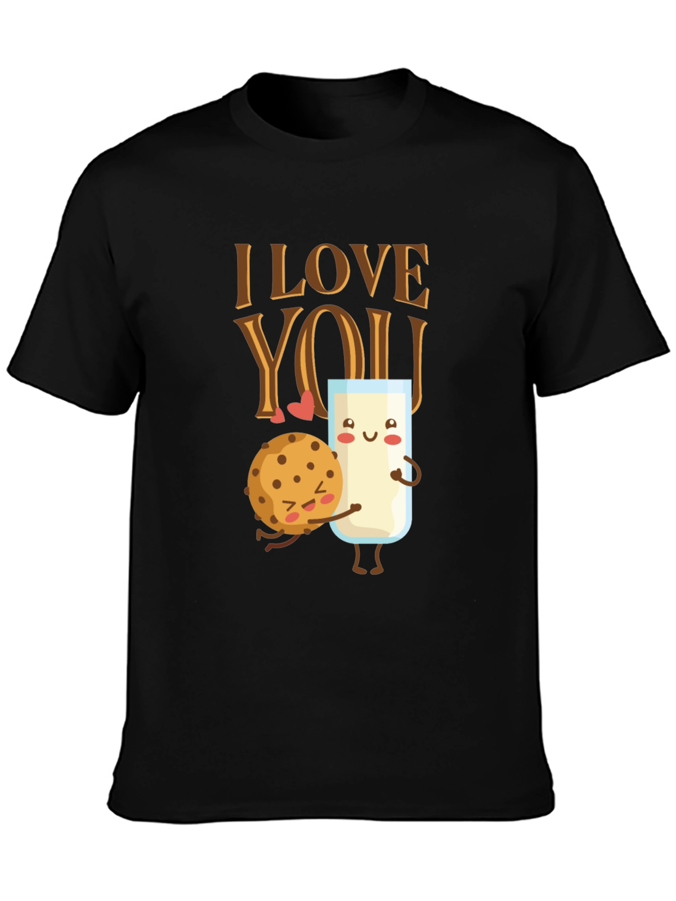 I Love You Cookie and Milk Graphic T-Shirt