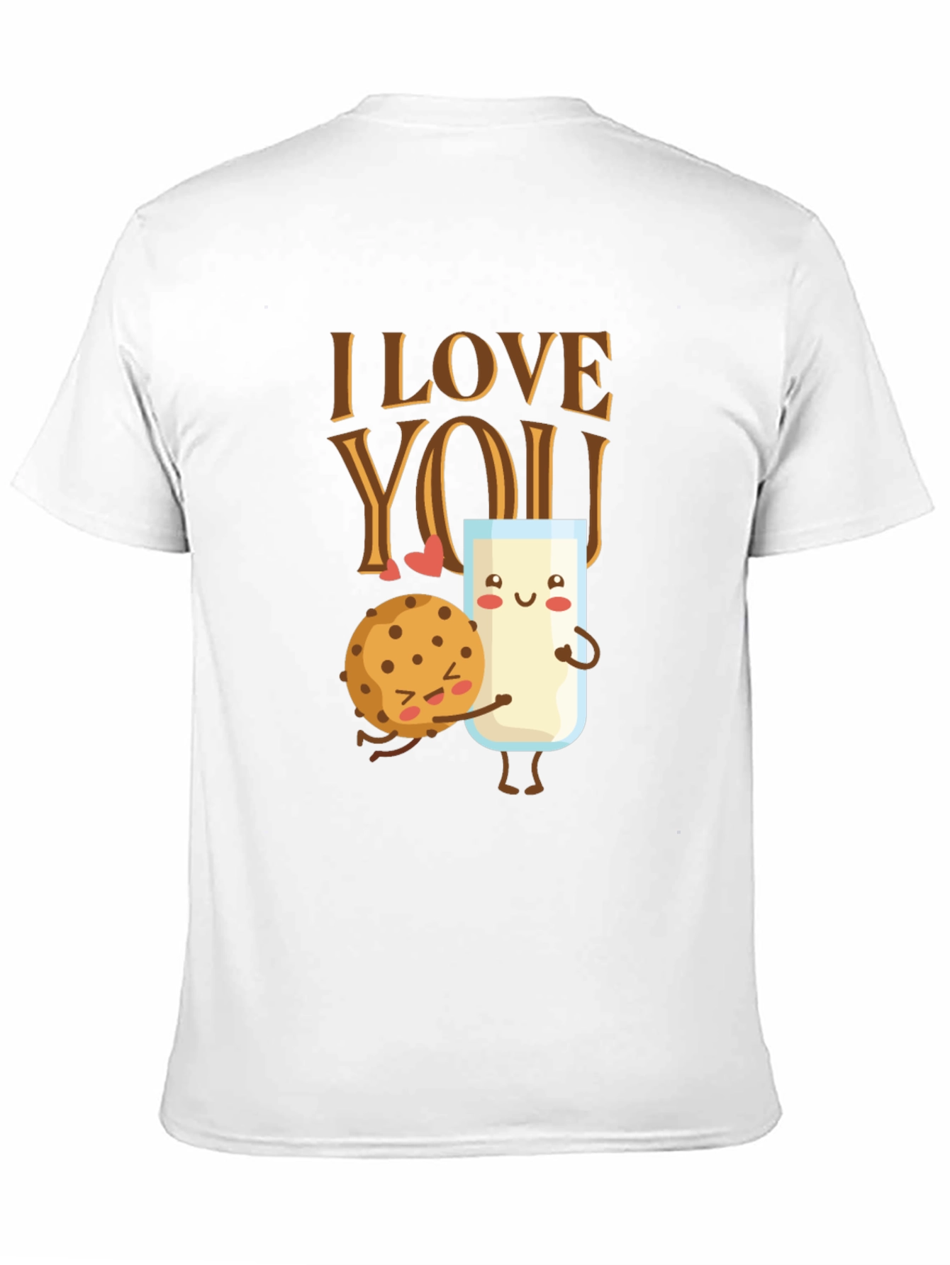 I Love You Cookie and Milk Graphic T-Shirt
