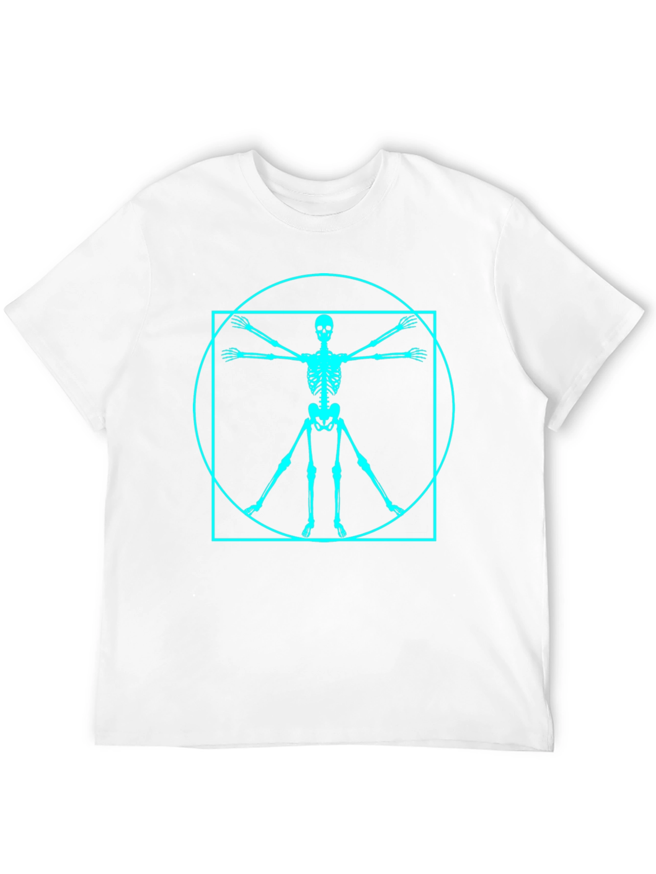 Vitruvian Skeleton Graphic Tee - Black
