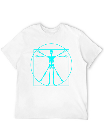 Vitruvian Skeleton Graphic Tee - Black