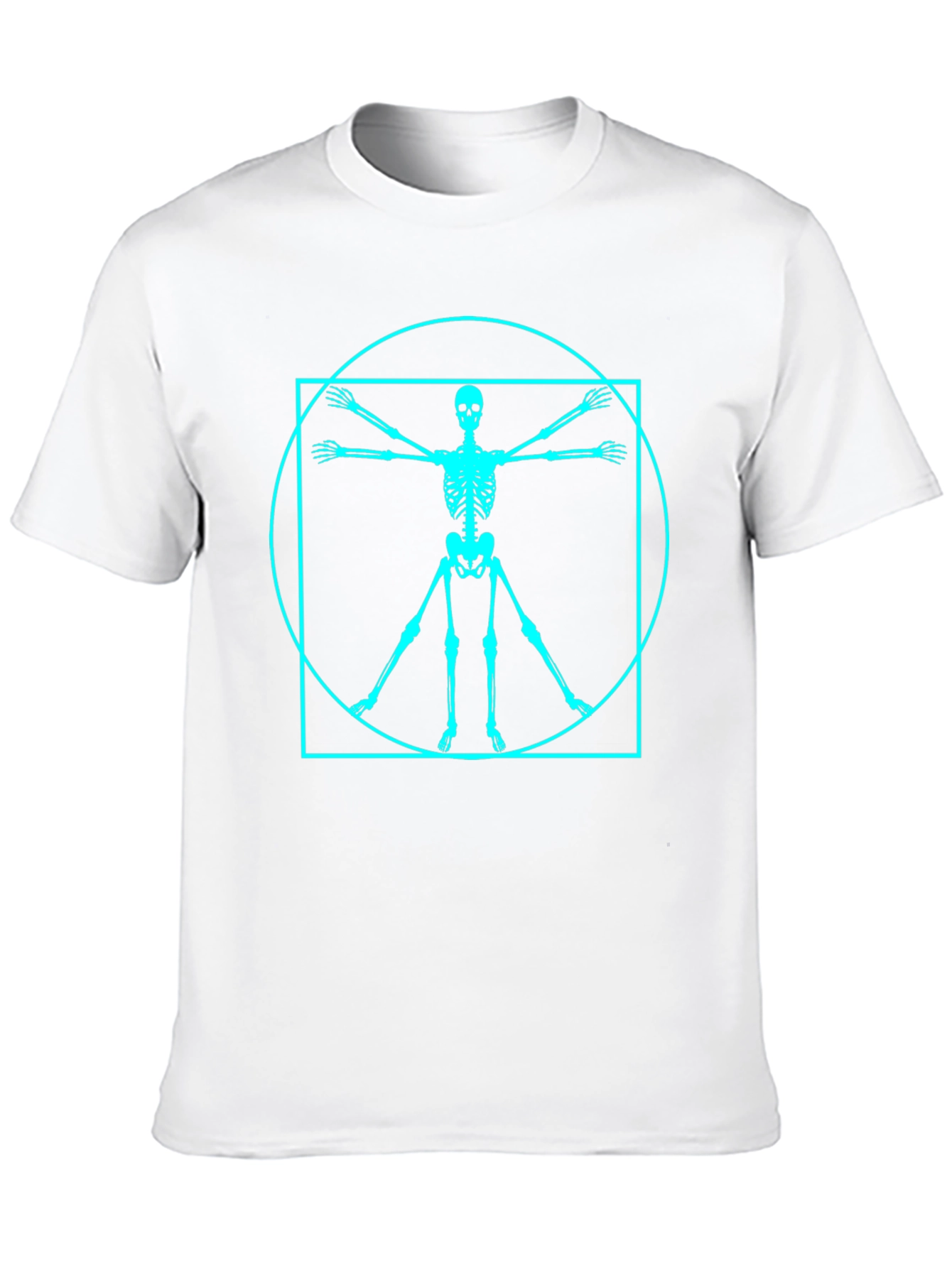 Vitruvian Skeleton Graphic Tee - Black