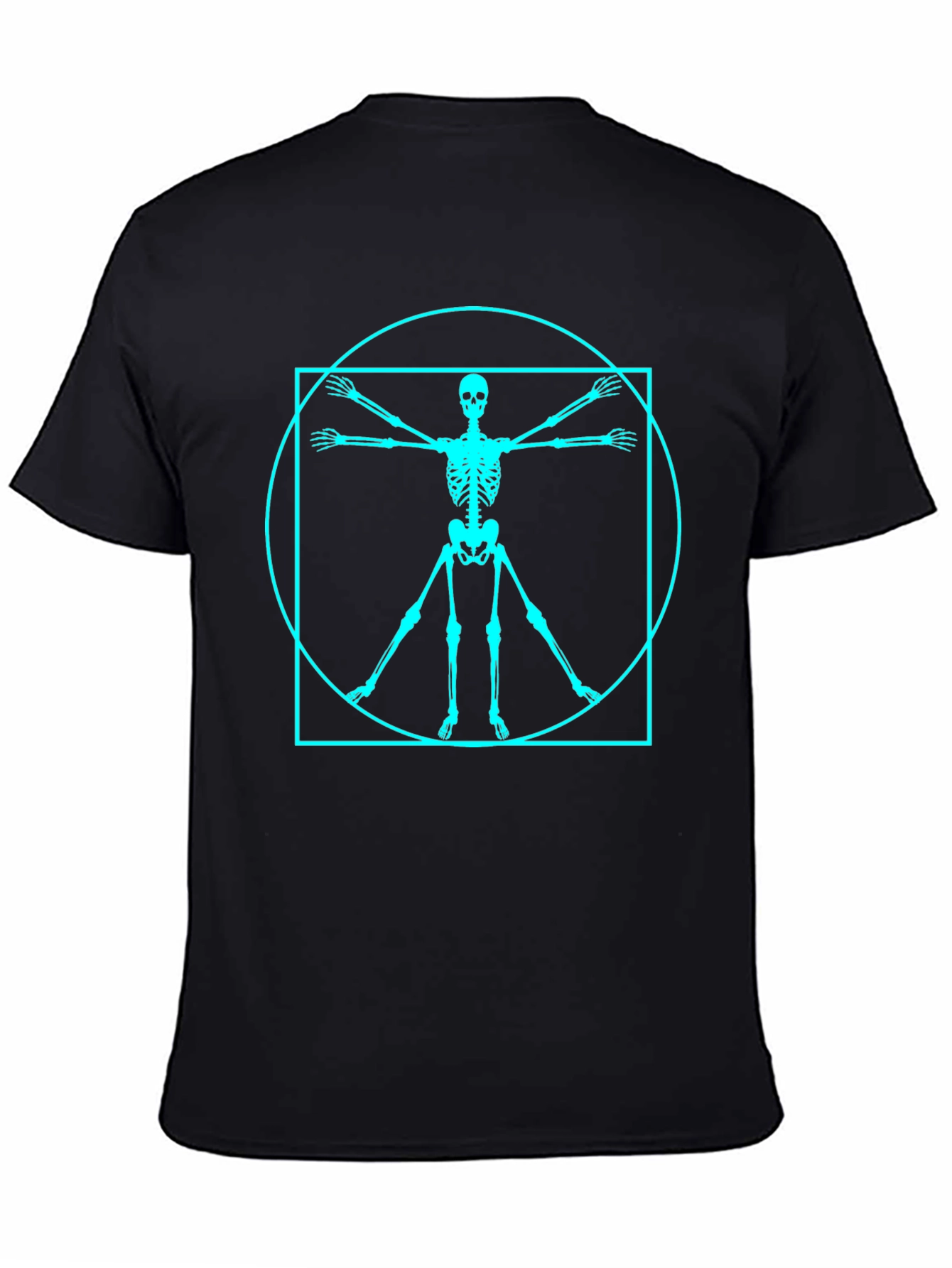 Vitruvian Skeleton Graphic Tee - Black