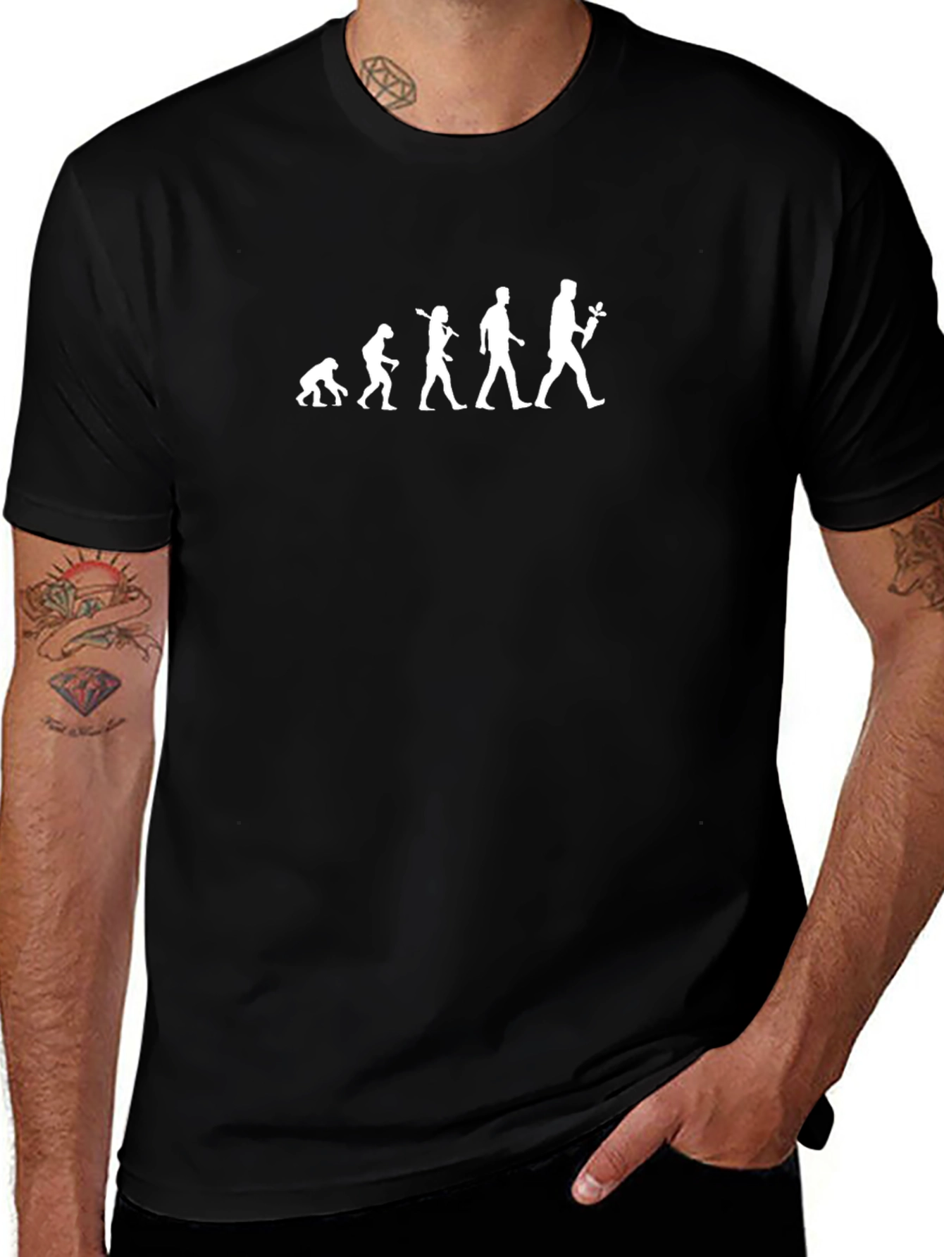 Evolution of Man T-Shirt -  Flower Delivery