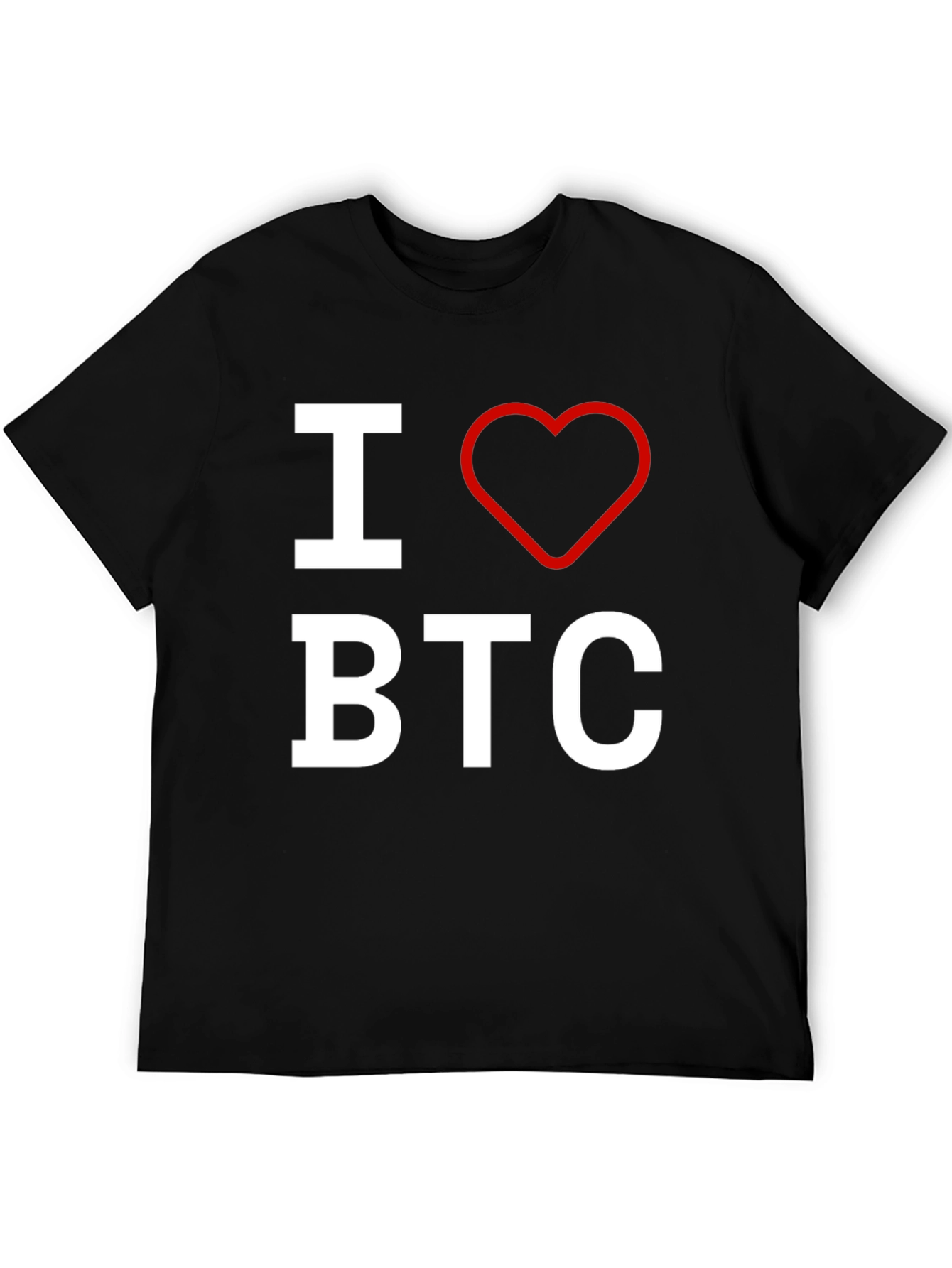 I Love BTC T-Shirt - Bitcoin Enthusiast Apparel