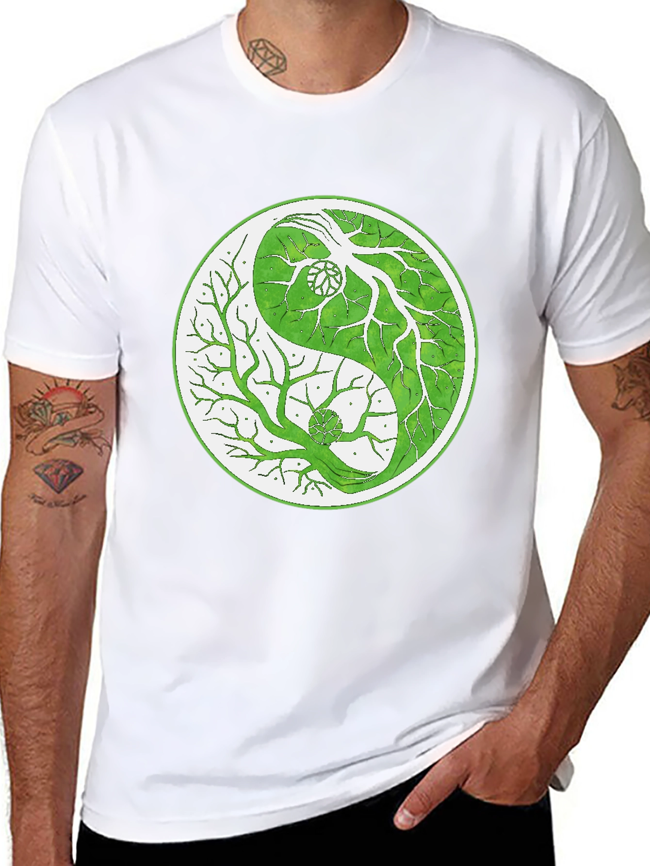 Yin Yang Tree T-Shirt - Balance & Nature