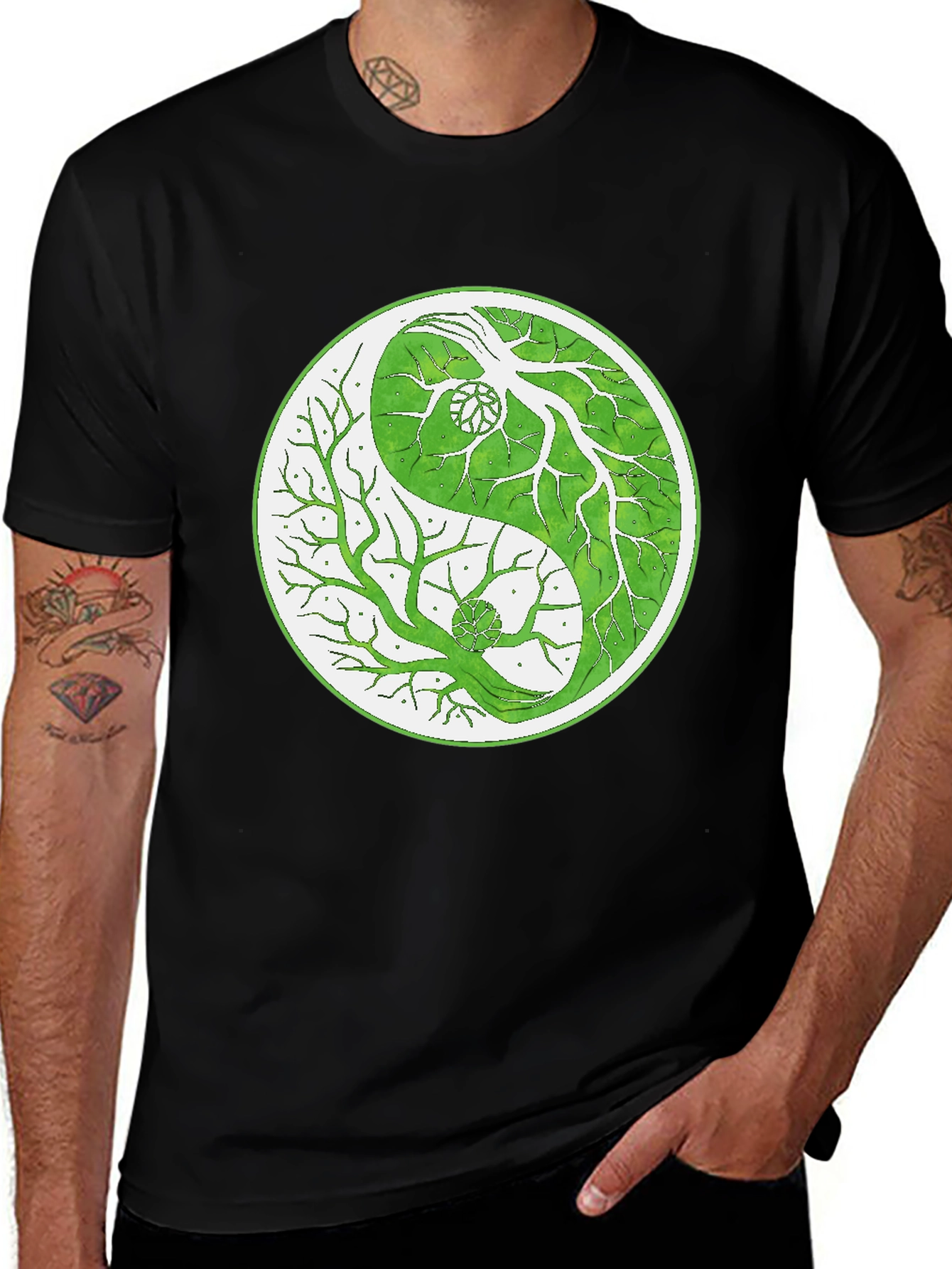 Yin Yang Tree T-Shirt - Balance & Nature