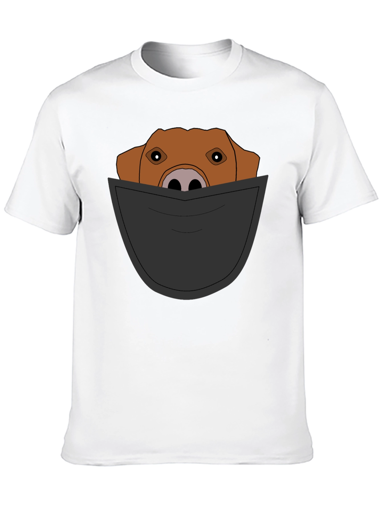 Dog in Pocket T-Shirt - Mens Graphic Tee