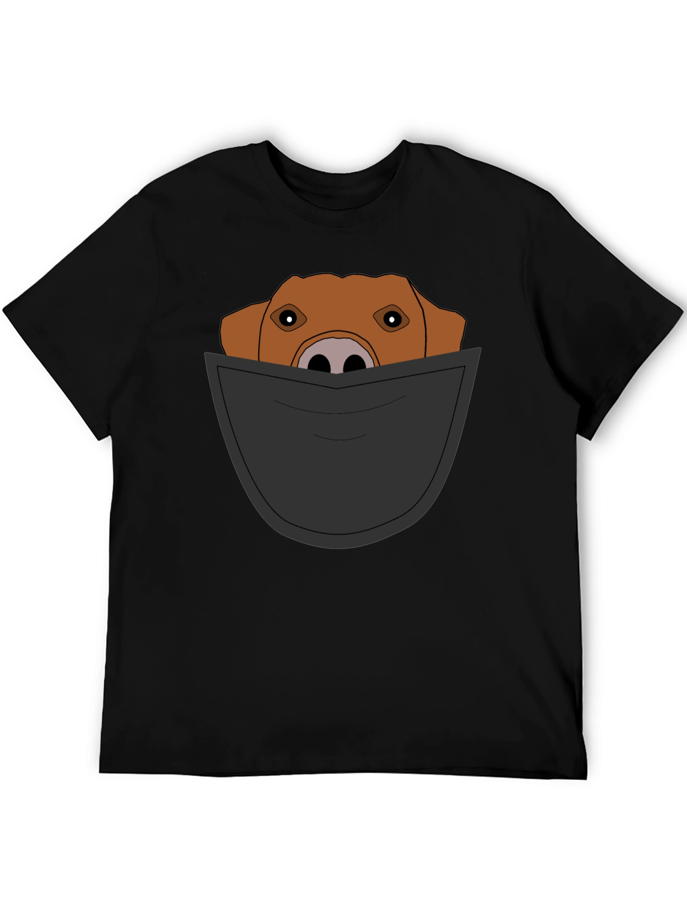 Dog in Pocket T-Shirt - Mens Graphic Tee