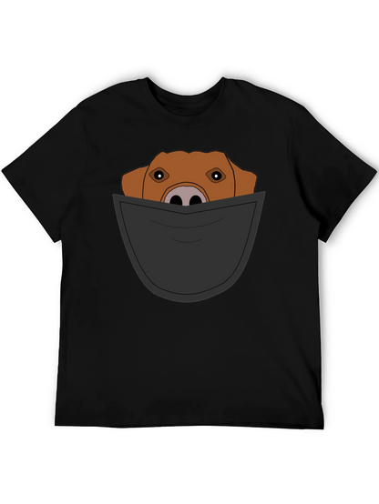 Dog in Pocket T-Shirt - Mens Graphic Tee