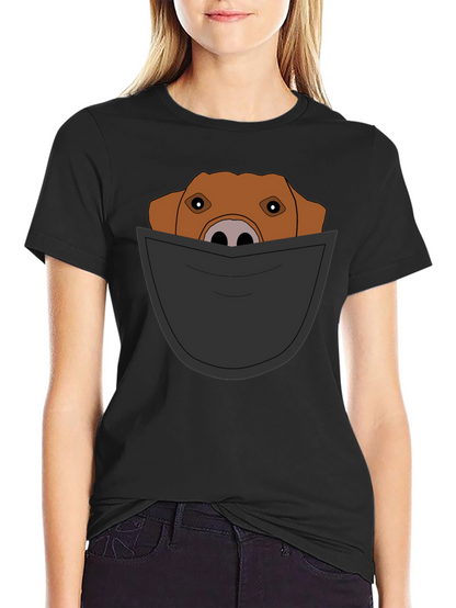 Dog in Pocket T-Shirt - Mens Graphic Tee