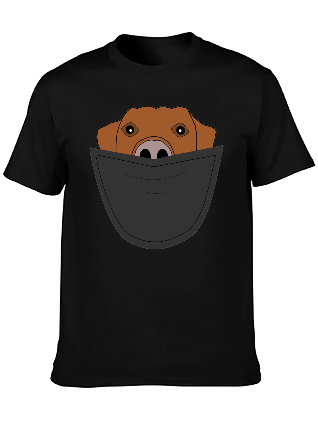 Dog in Pocket T-Shirt - Mens Graphic Tee