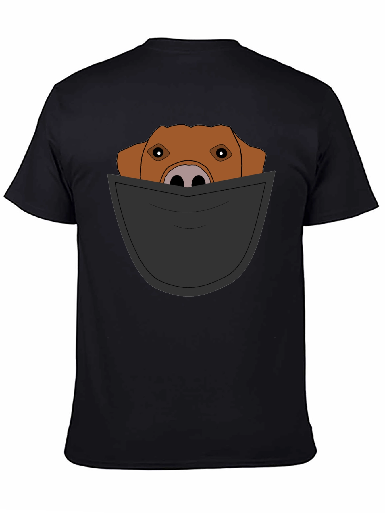 Dog in Pocket T-Shirt - Mens Graphic Tee