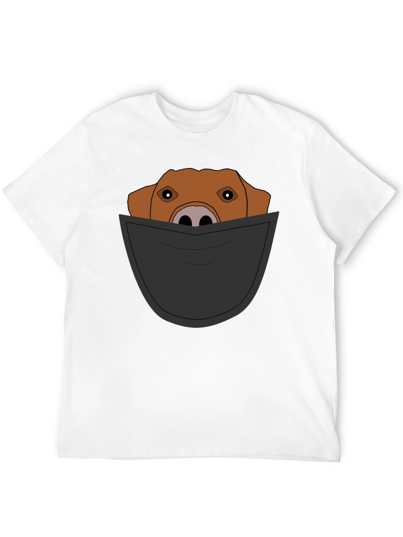 Dog in Pocket T-Shirt - Mens Graphic Tee