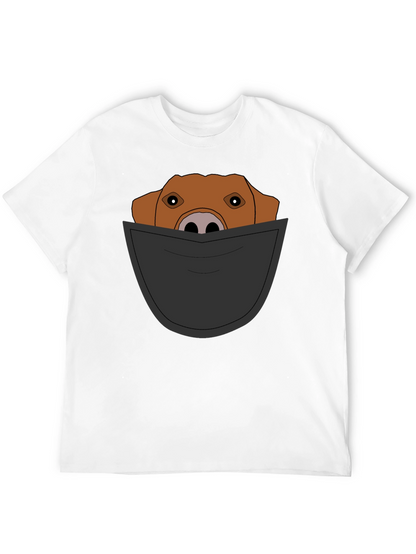Dog in Pocket T-Shirt - Mens Graphic Tee