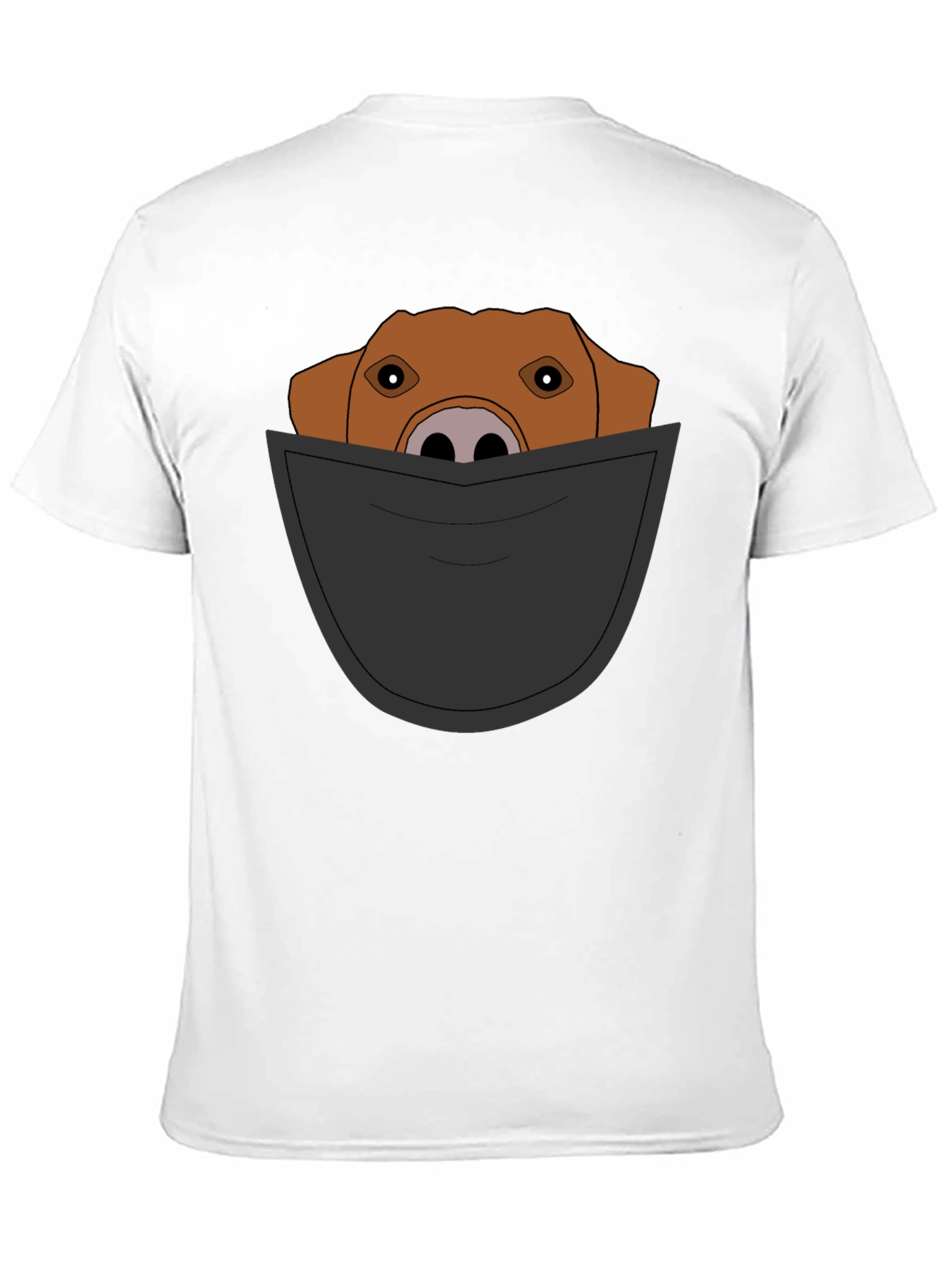 Dog in Pocket T-Shirt - Mens Graphic Tee