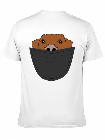 Dog in Pocket T-Shirt - Mens Graphic Tee