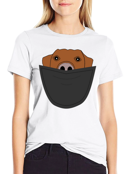 Dog in Pocket T-Shirt - Mens Graphic Tee