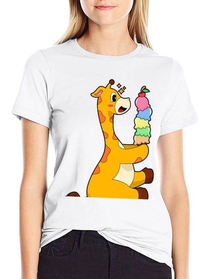 Giraffe Ice Cream Lover T-Shirt