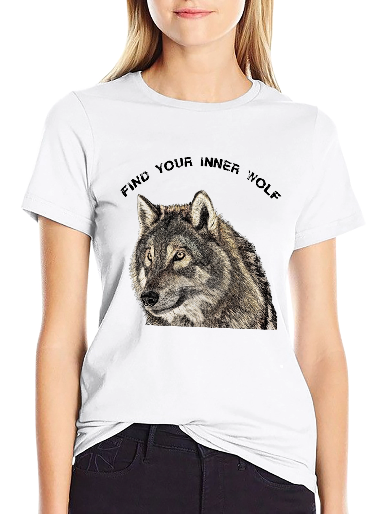 Inner Wolf T-Shirt - Black Wolf Graphic Tee