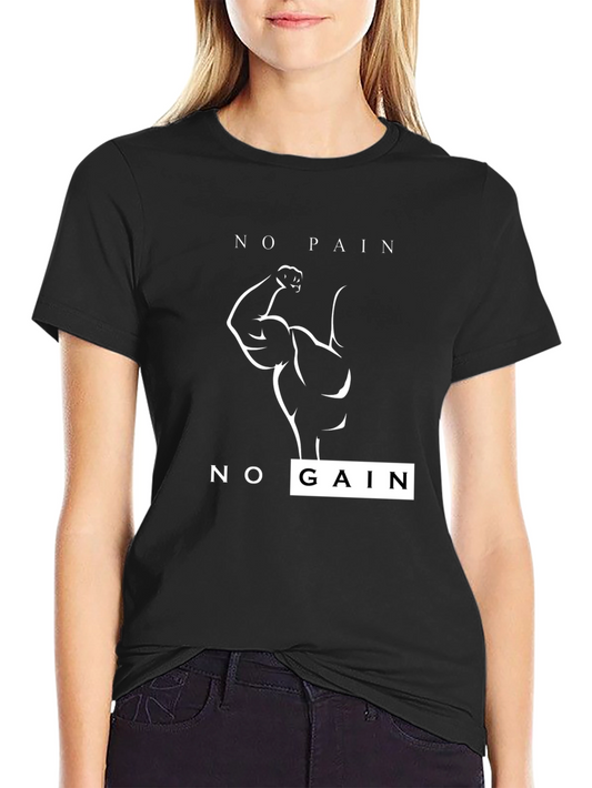 No Pain No Gain Gym T-Shirt - Bodybuilding Workout Tee