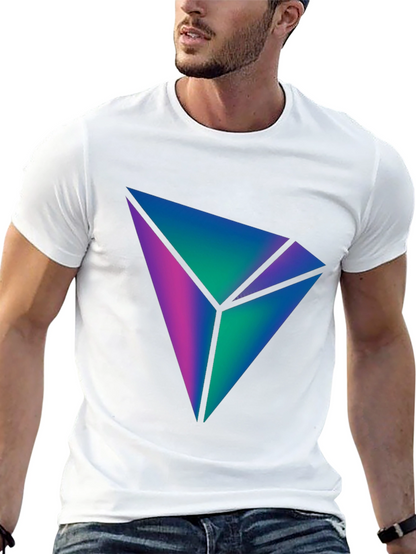 Abstract Geometric Tee - Black Stylish Graphic T-Shirt