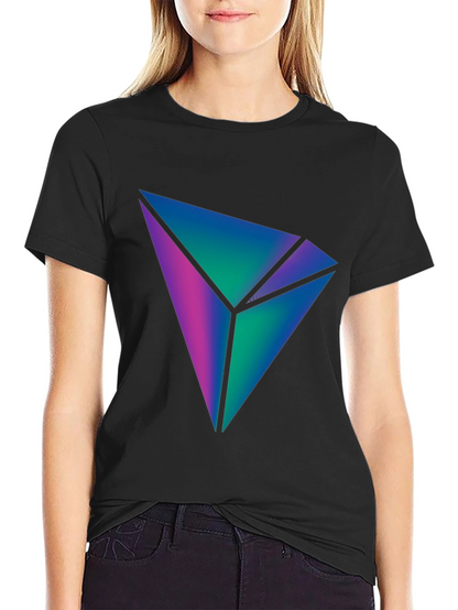 Abstract Geometric Tee - Black Stylish Graphic T-Shirt