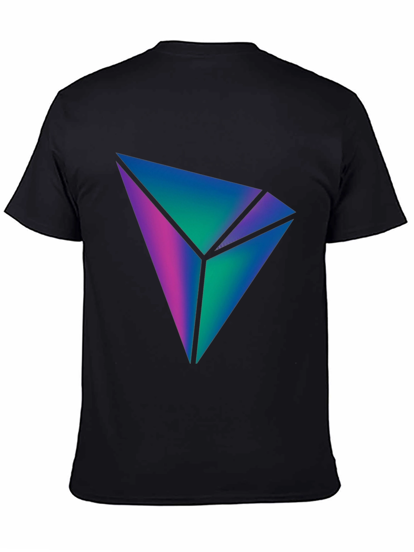 Abstract Geometric Tee - Black Stylish Graphic T-Shirt