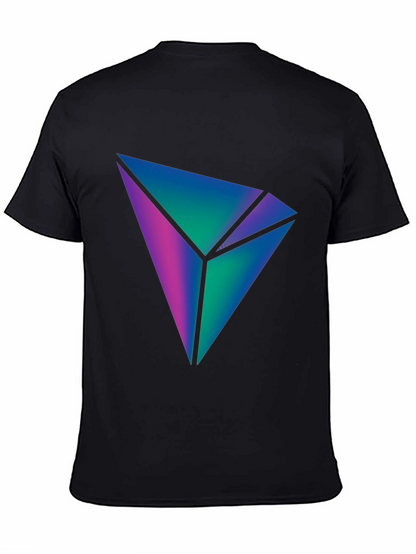 Abstract Geometric Tee - Black Stylish Graphic T-Shirt