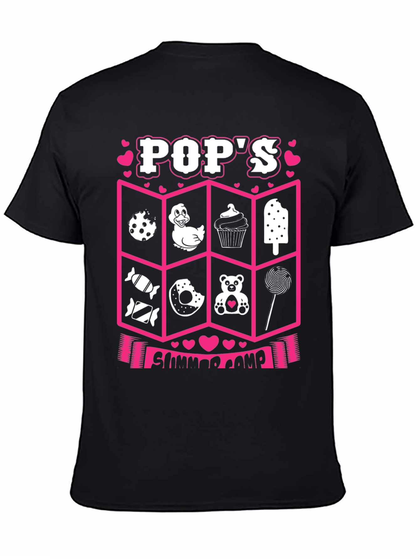 Pops Summer Camp Black T-Shirt