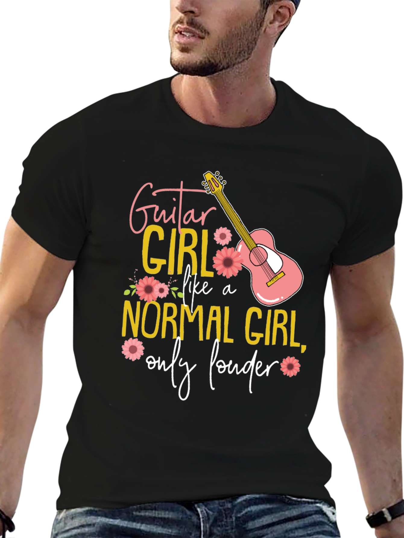 Guitar Girl T-Shirt: Normal Girl Only Louder!
