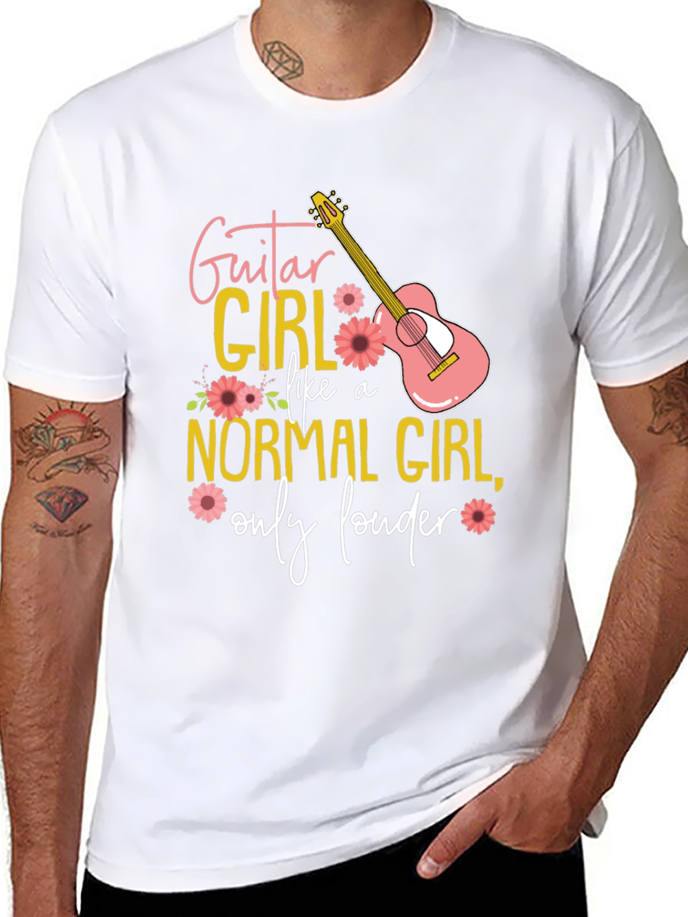 Guitar Girl T-Shirt: Normal Girl Only Louder!