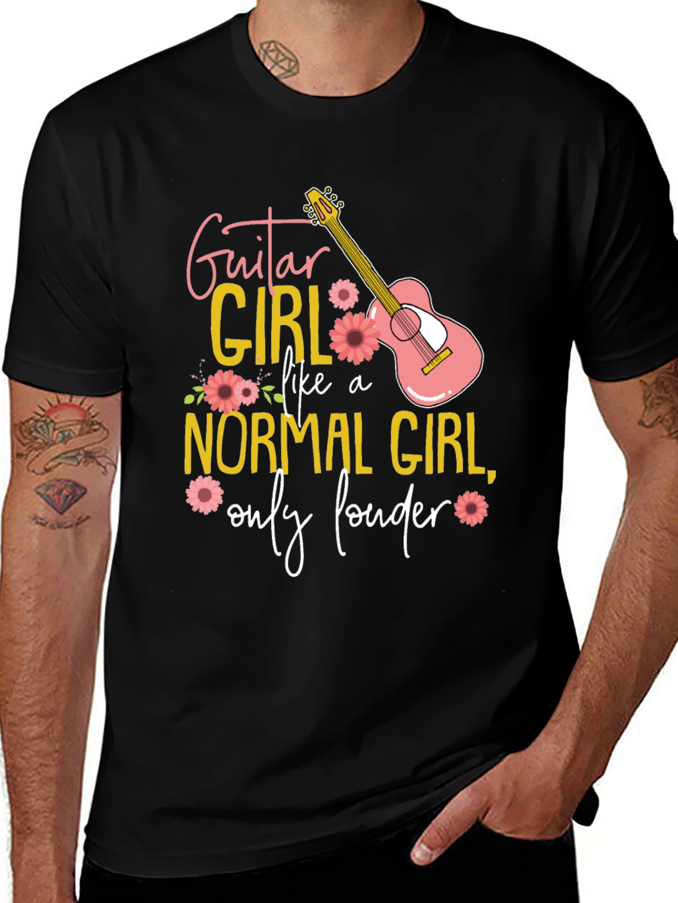 Guitar Girl T-Shirt: Normal Girl Only Louder!