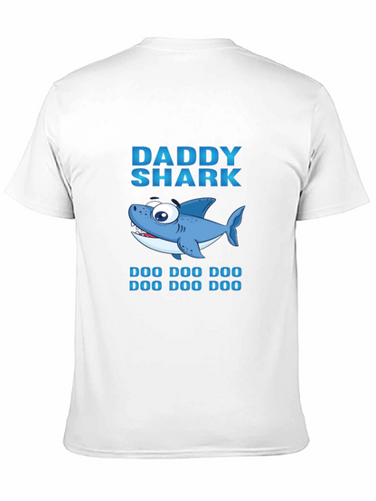 Daddy Shark Graphic Print Black T-Shirt