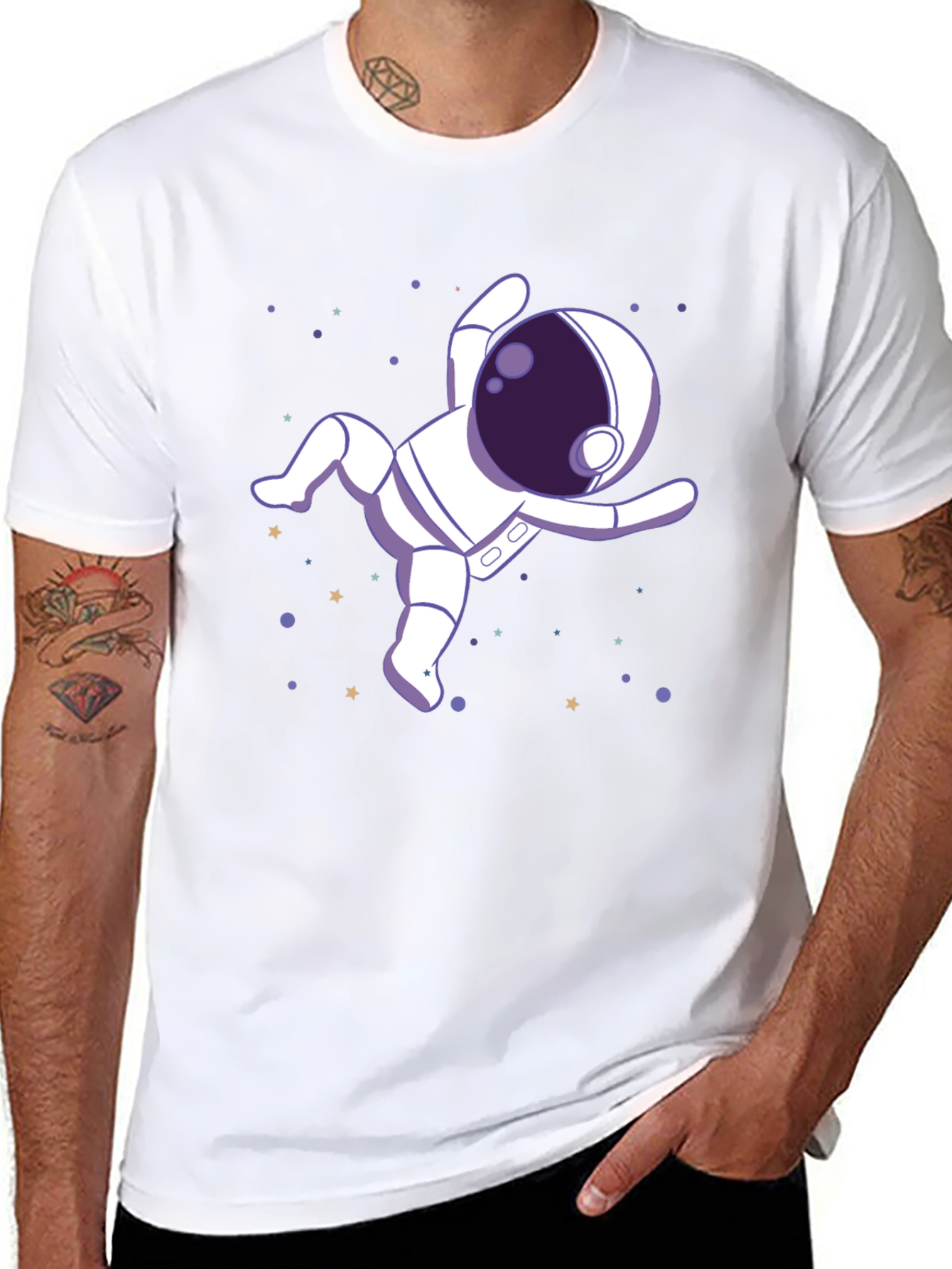 Astronaut in Space Graphic Tee - Black