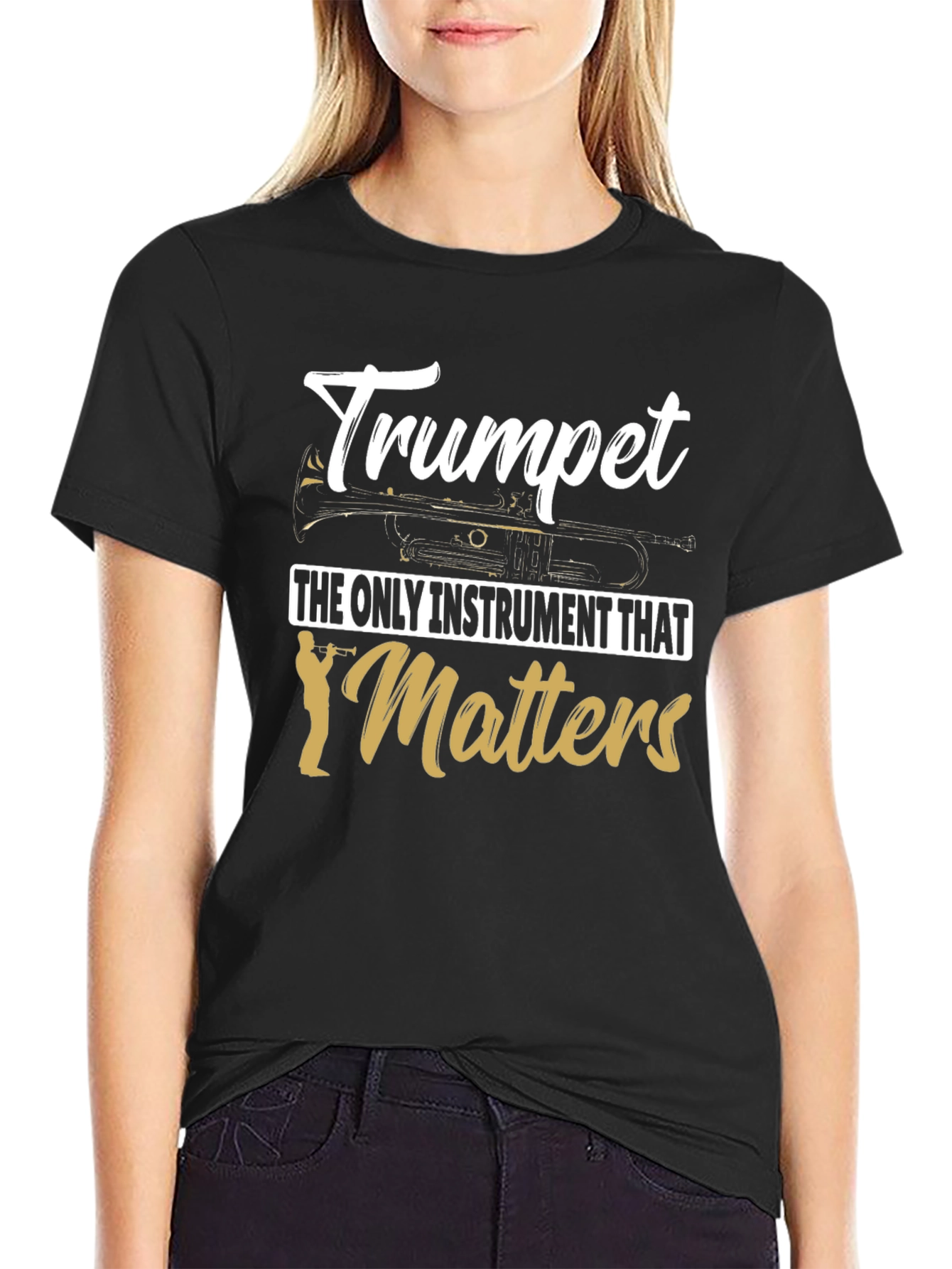 Trumpet Instrument Graphic Tee for Musicians