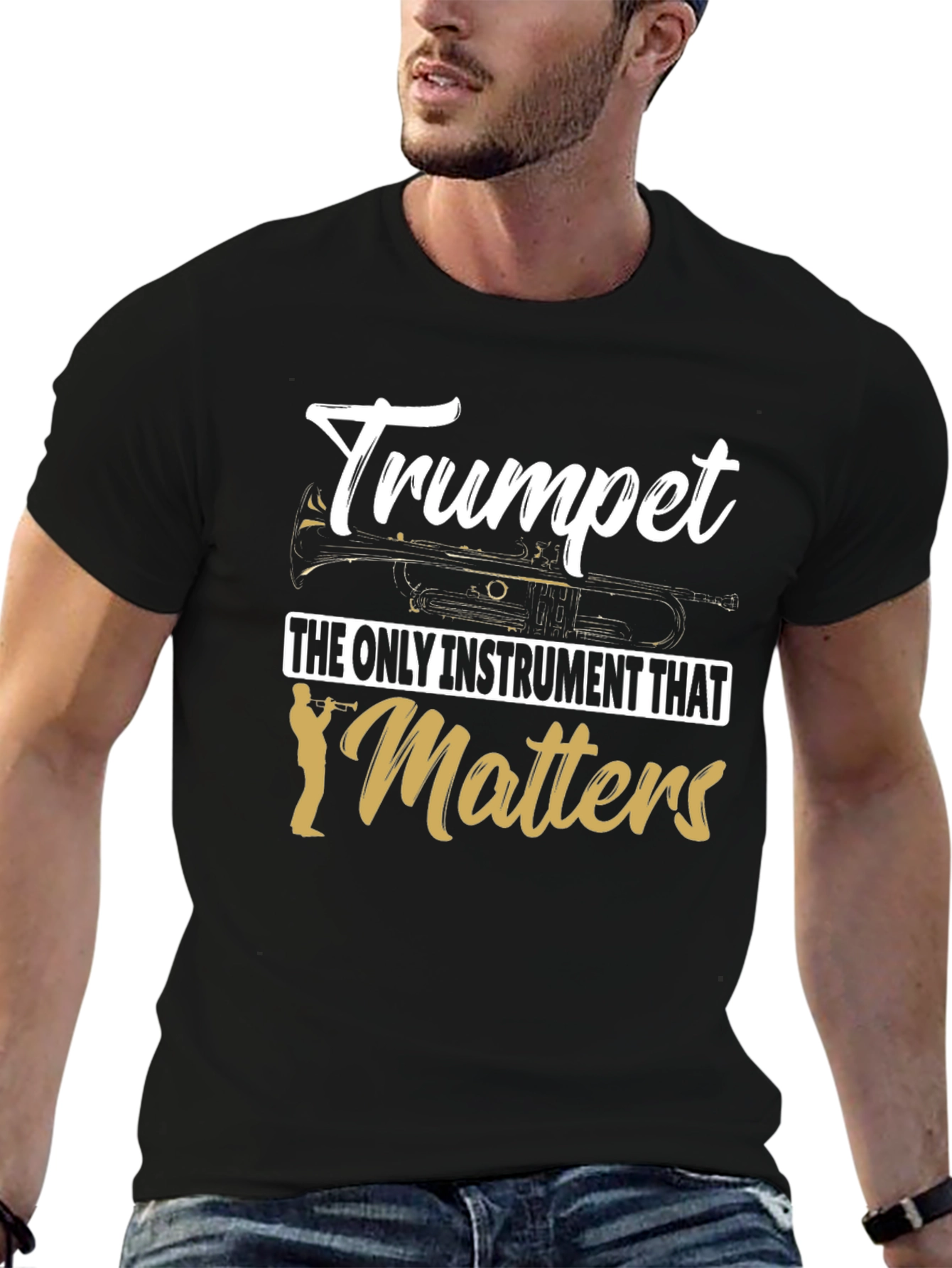 Trumpet Instrument Graphic Tee for Musicians