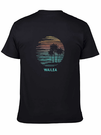 Wailea Graphic T-Shirt - Retro Palm Tree Design