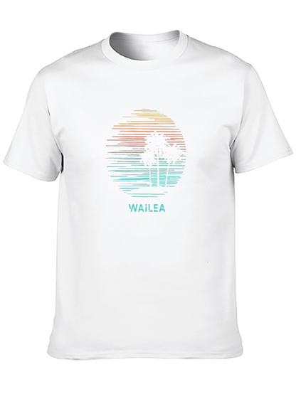 Wailea Graphic T-Shirt - Retro Palm Tree Design