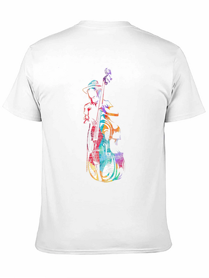Musician Bass Player Graphic Tee - Black