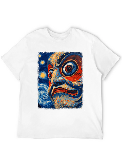 Dramatic Face Art Graphic T-Shirt