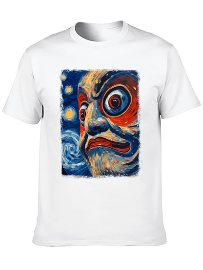 Dramatic Face Art Graphic T-Shirt