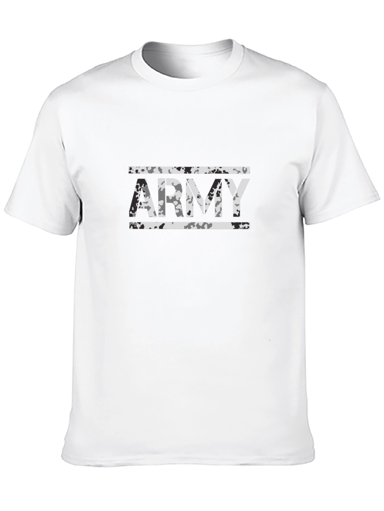 Army Camo Graphic T-Shirt - Black Cotton Blend