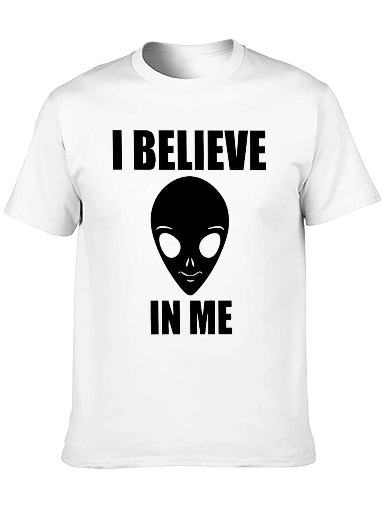 I Believe Alien Head Graphic Print Tee