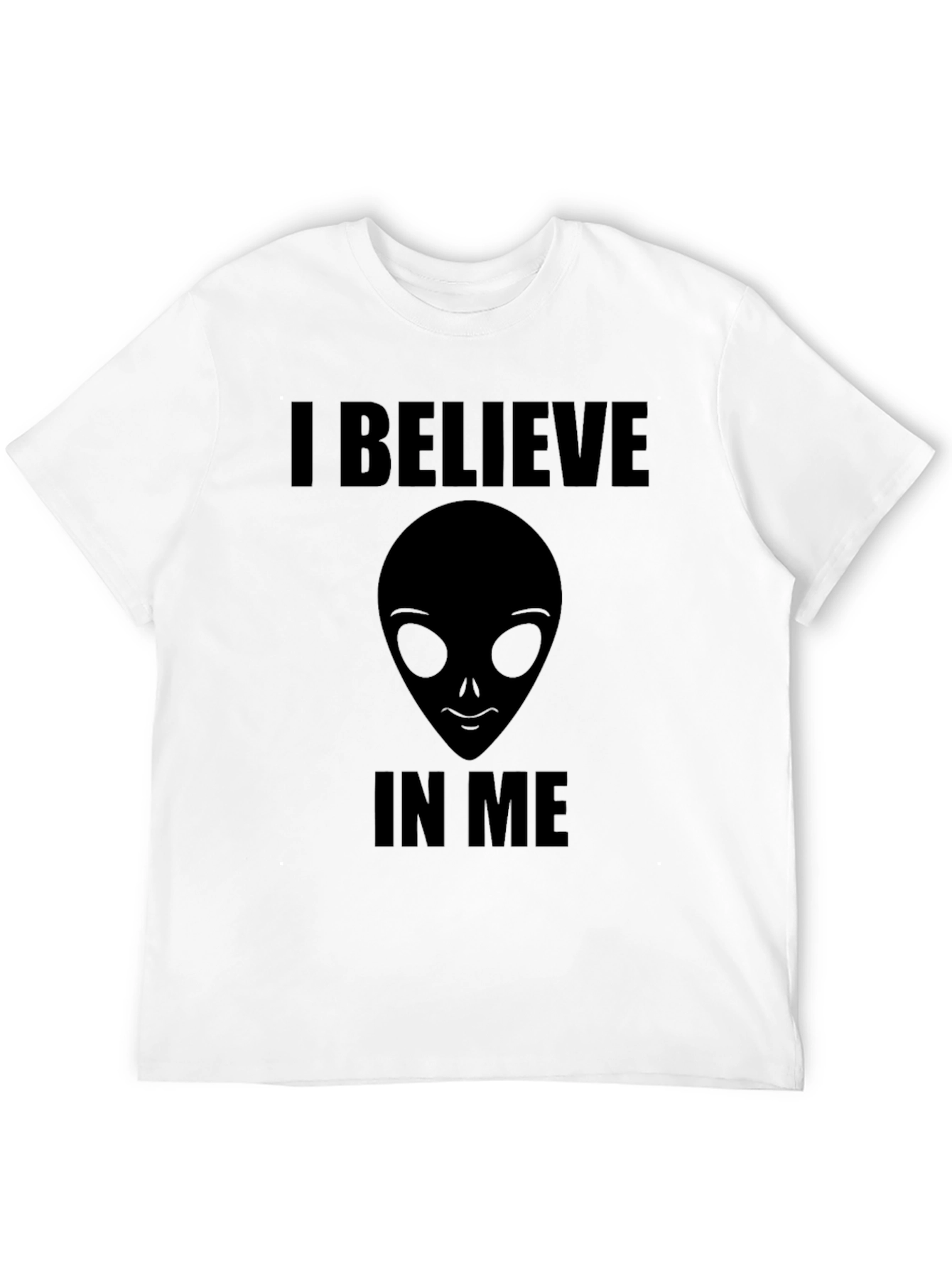 I Believe Alien Head Graphic Print Tee