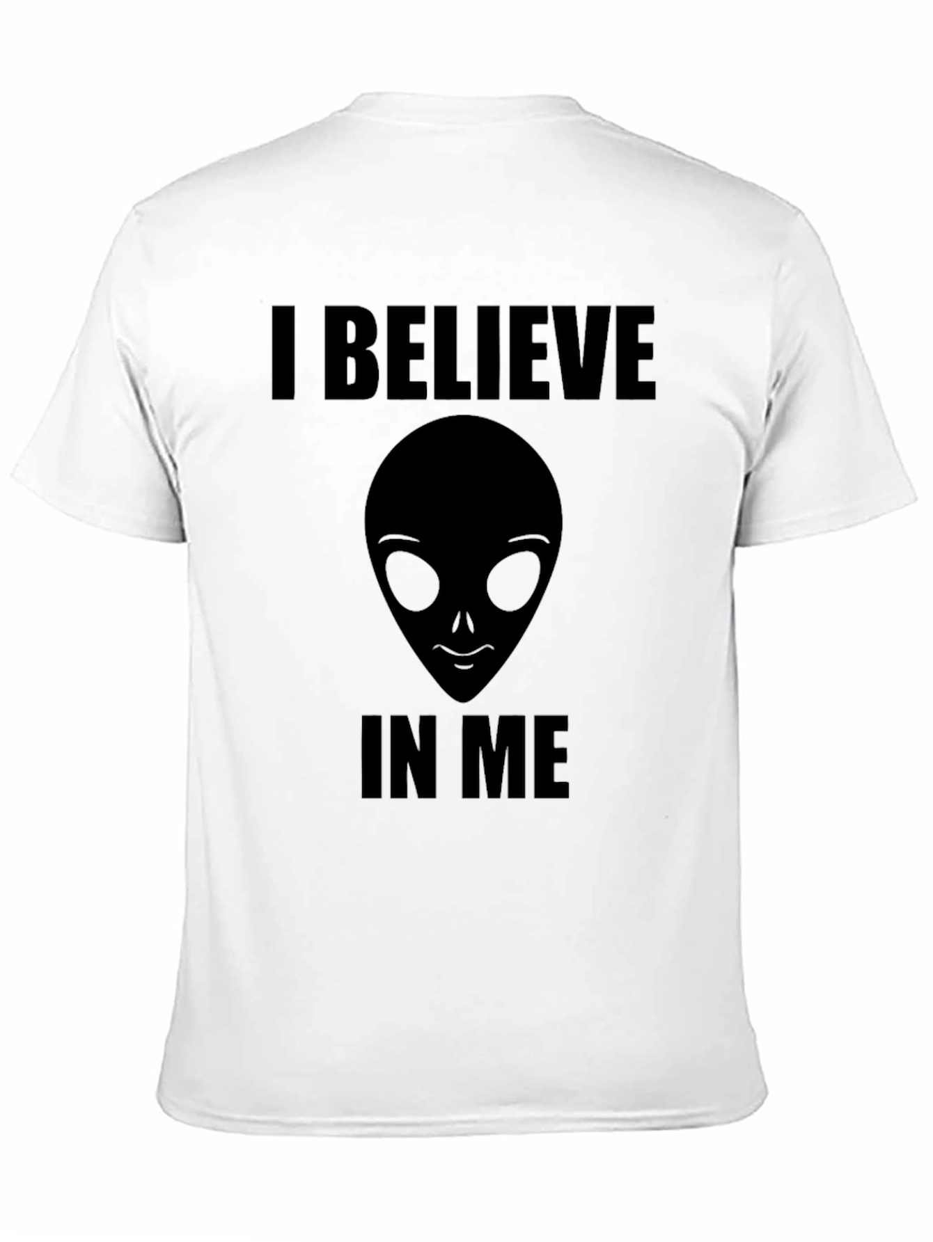 I Believe Alien Head Graphic Print Tee