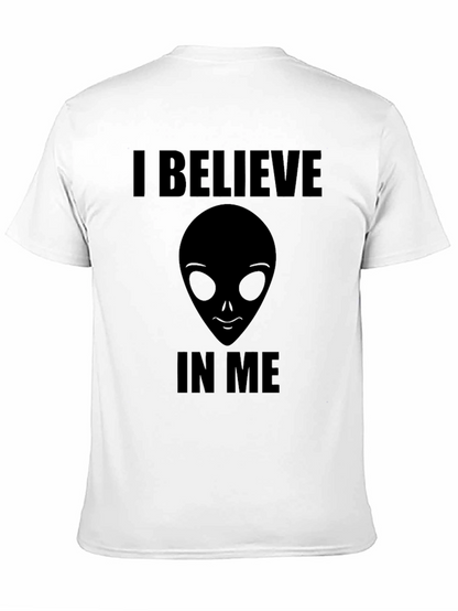 I Believe Alien Head Graphic Print Tee