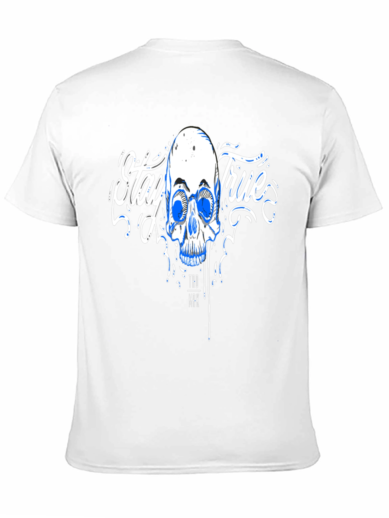 Stay True Skull Graphic Tee - Black