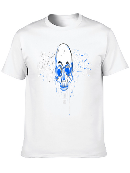Stay True Skull Graphic Tee - Black