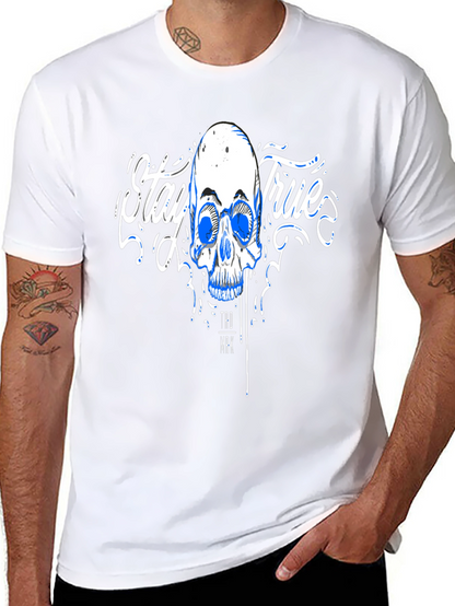 Stay True Skull Graphic Tee - Black