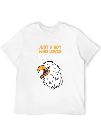 Just A Boy Who Loves Eagles Graphic Tee
